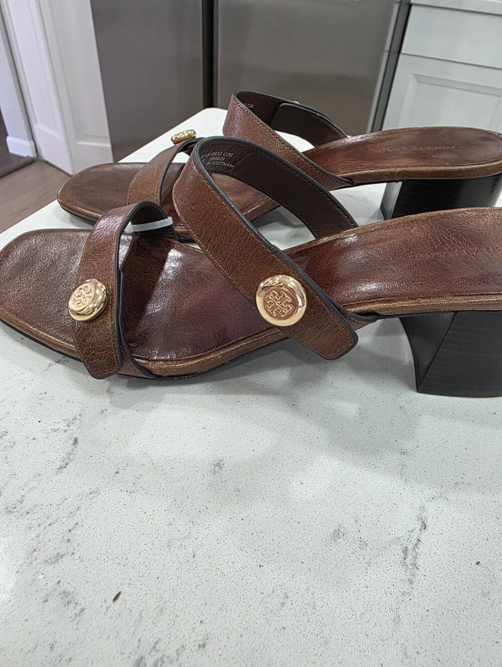 Tory Burch Romy City Sandal 55mm In Milk Chocolate Women SZ 9.5